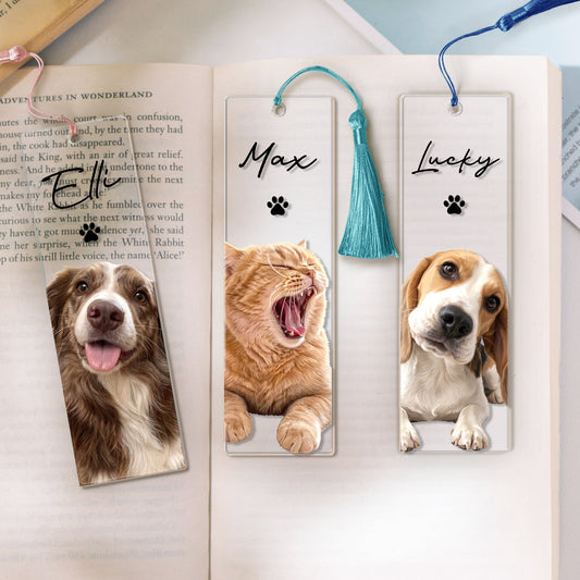 Custom Pet Portrait From Photo Book Lovers Gift - Custom Bookmark