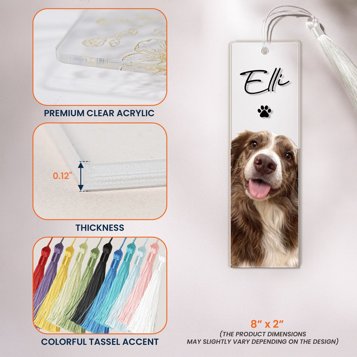 Custom Pet Portrait From Photo Book Lovers Gift - Custom Bookmark