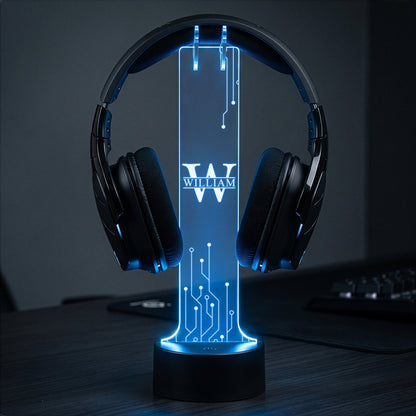 Gamer Boyfriend Gift Custom Name Gift For Men, Gift For Him - Personalized Headphone Stand