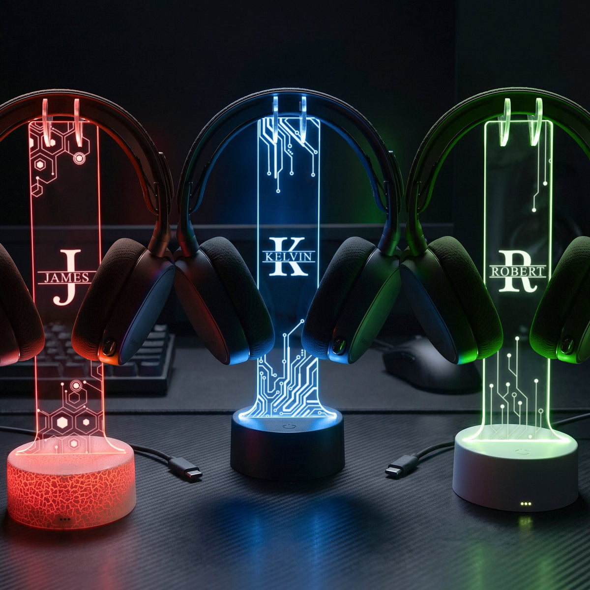 Gamer Boyfriend Gift Custom Name Gift For Men, Gift For Him - Personalized Headphone Stand