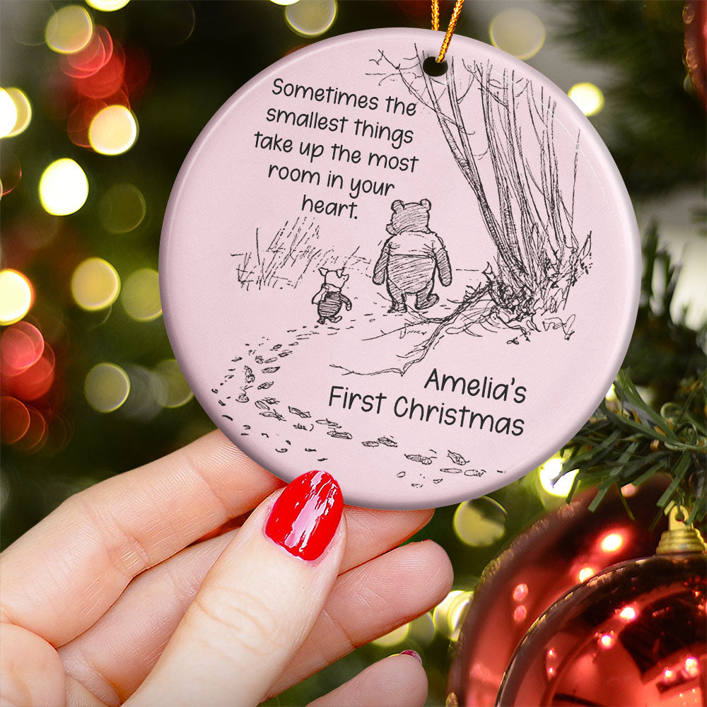 Smallest Things Baby First Christmas Keepsake - Personalized Ornament