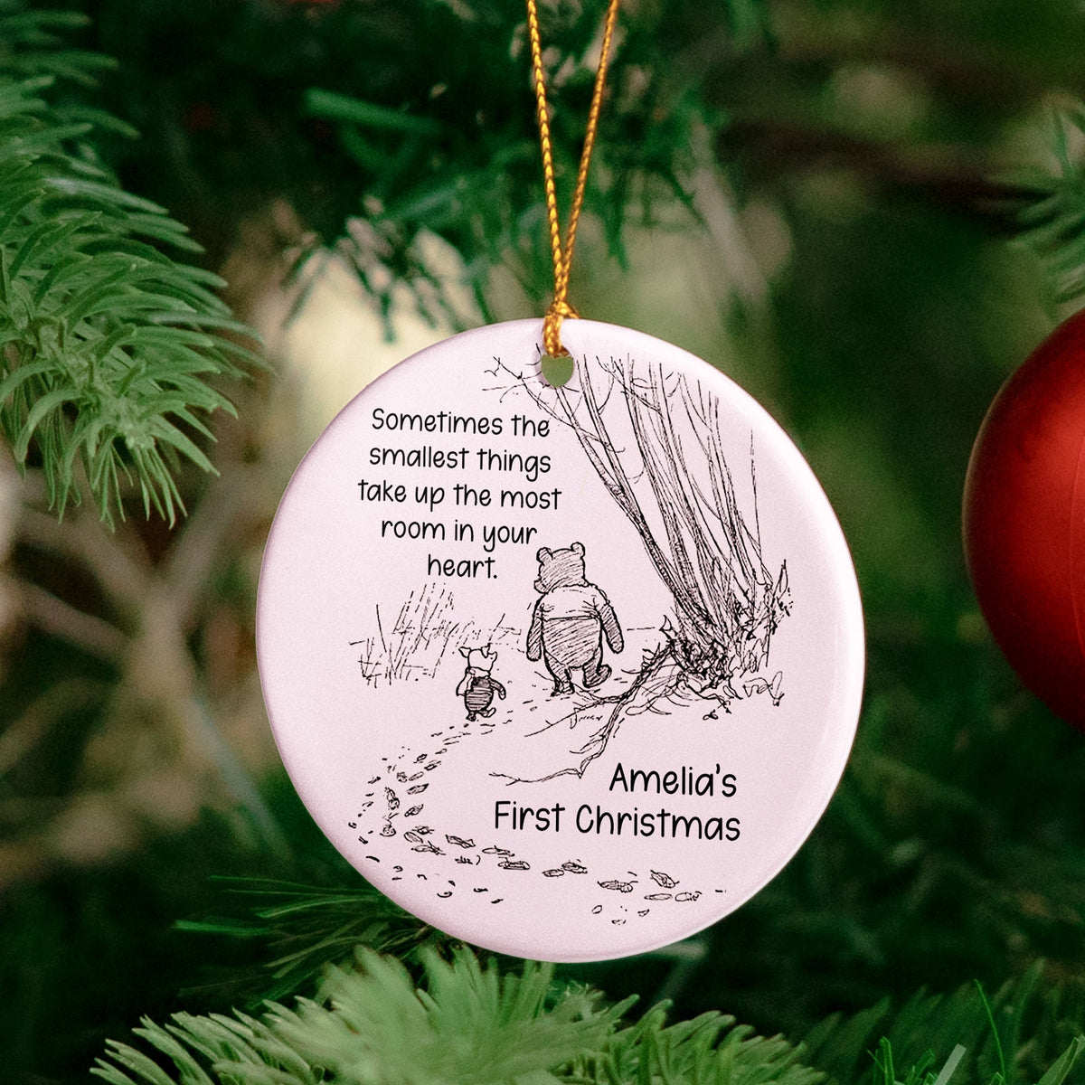 Smallest Things Baby First Christmas Keepsake - Personalized Ornament