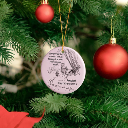 Smallest Things Baby First Christmas Keepsake - Personalized Ornament