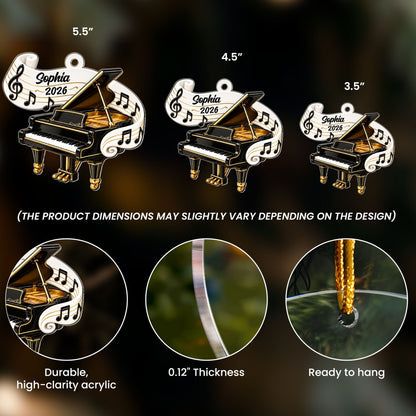 Classic Music Instrument Gift For Band Student, Music Teacher - Personalized Ornament