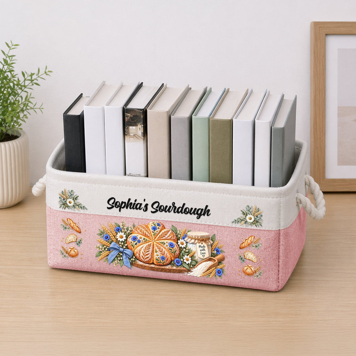 Custom Sourdough Baking Basket Gift For Sourdough Lovers - Personalized Storage Basket