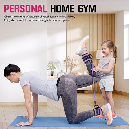 Resistance Bands with Cuffs, Ankle Straps for Glute & Leg Workouts