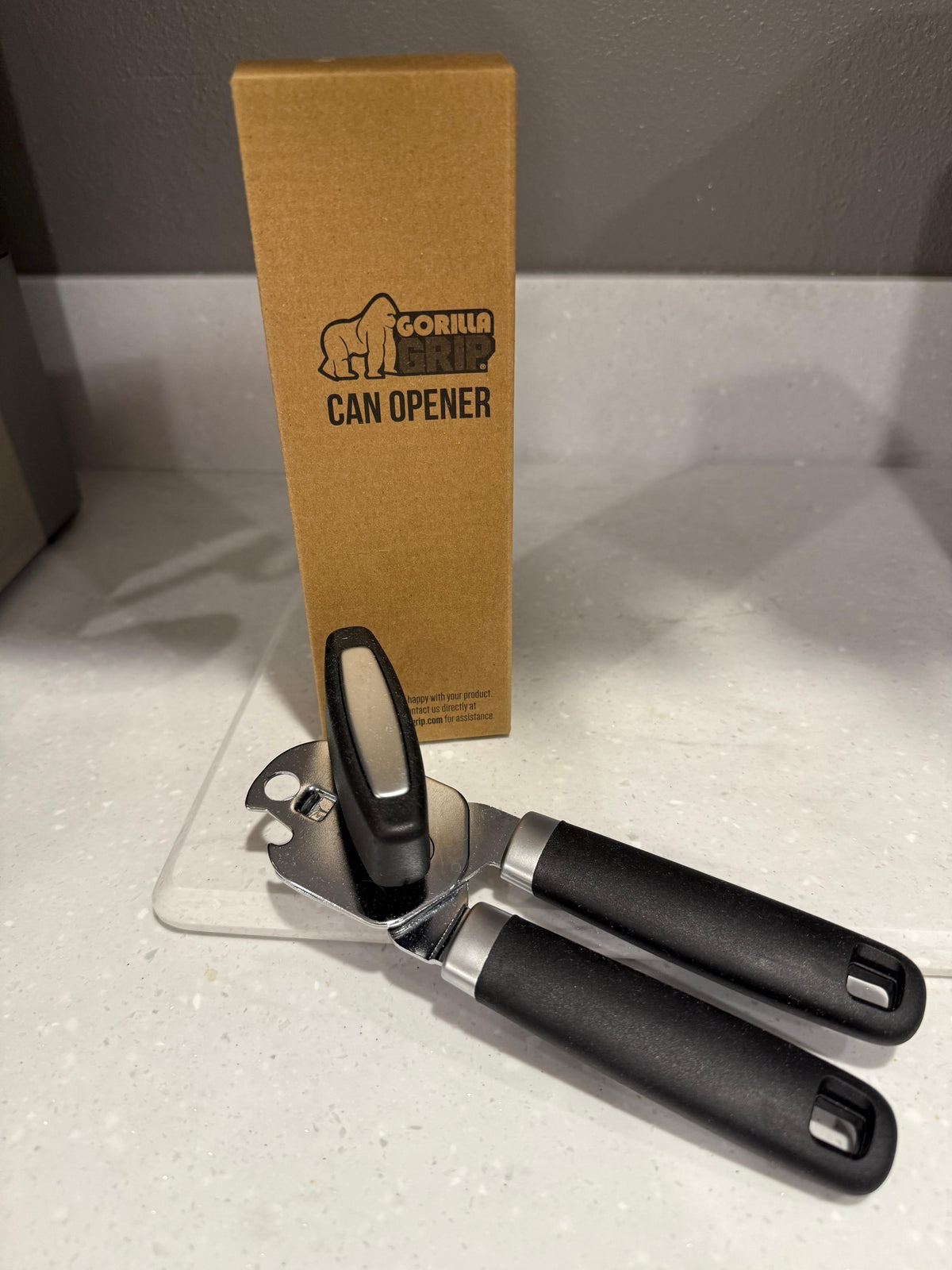 GORILLA GRIP Heavy Duty Can Opener & Bottle Opener, Black